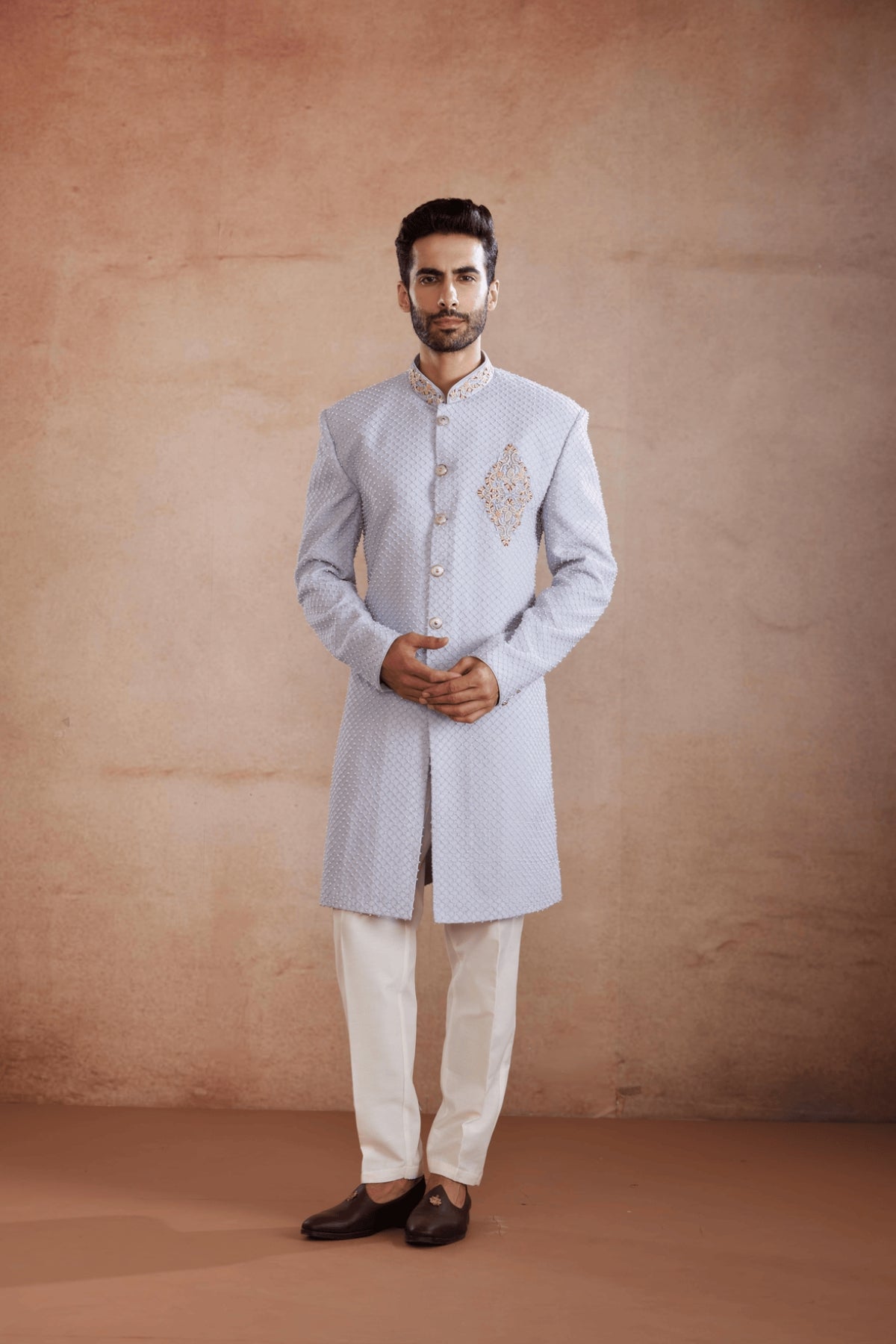 Sky Blue Georgette Indo-Western