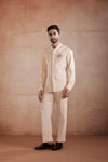Cream Silk Sadri Set