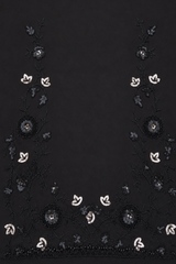 Black Net Saree
