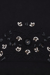 Black Net Saree