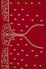 Mahroon Satain Saree