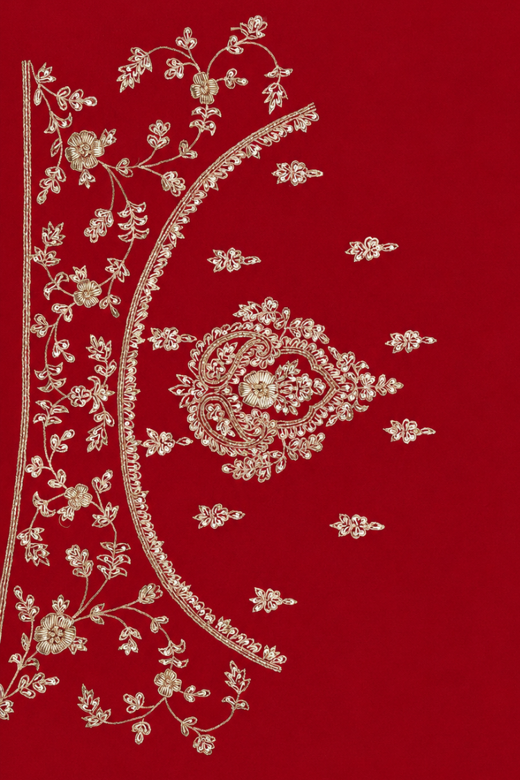 Mahroon Satain Saree