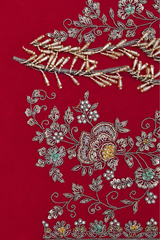 P-Blue Organza Hand Work Saree