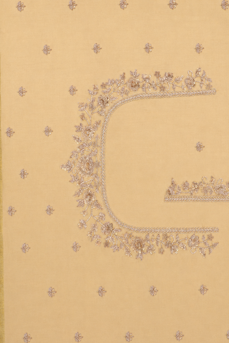 Golden Kanjivaram Silk Saree