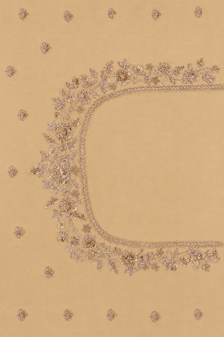 Golden Kanjivaram Silk Saree