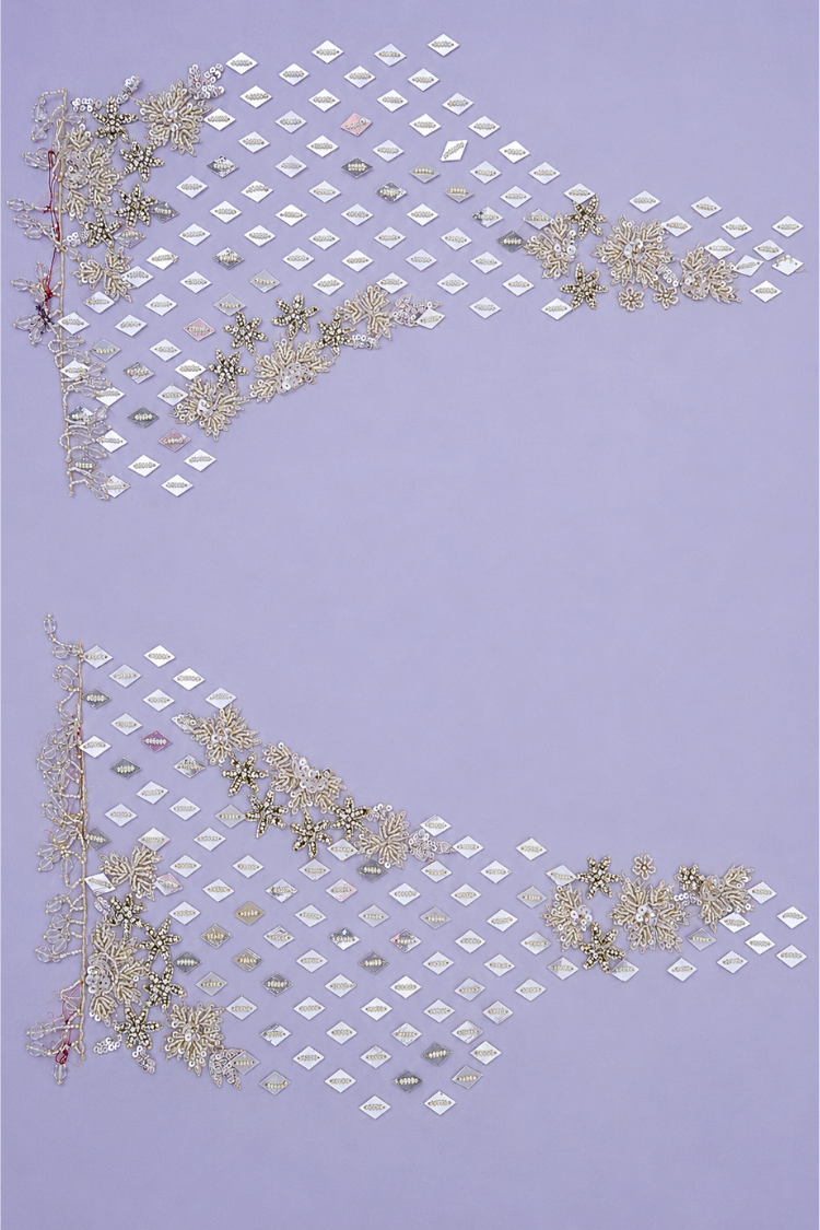 Ivory Net Hand Work Saree