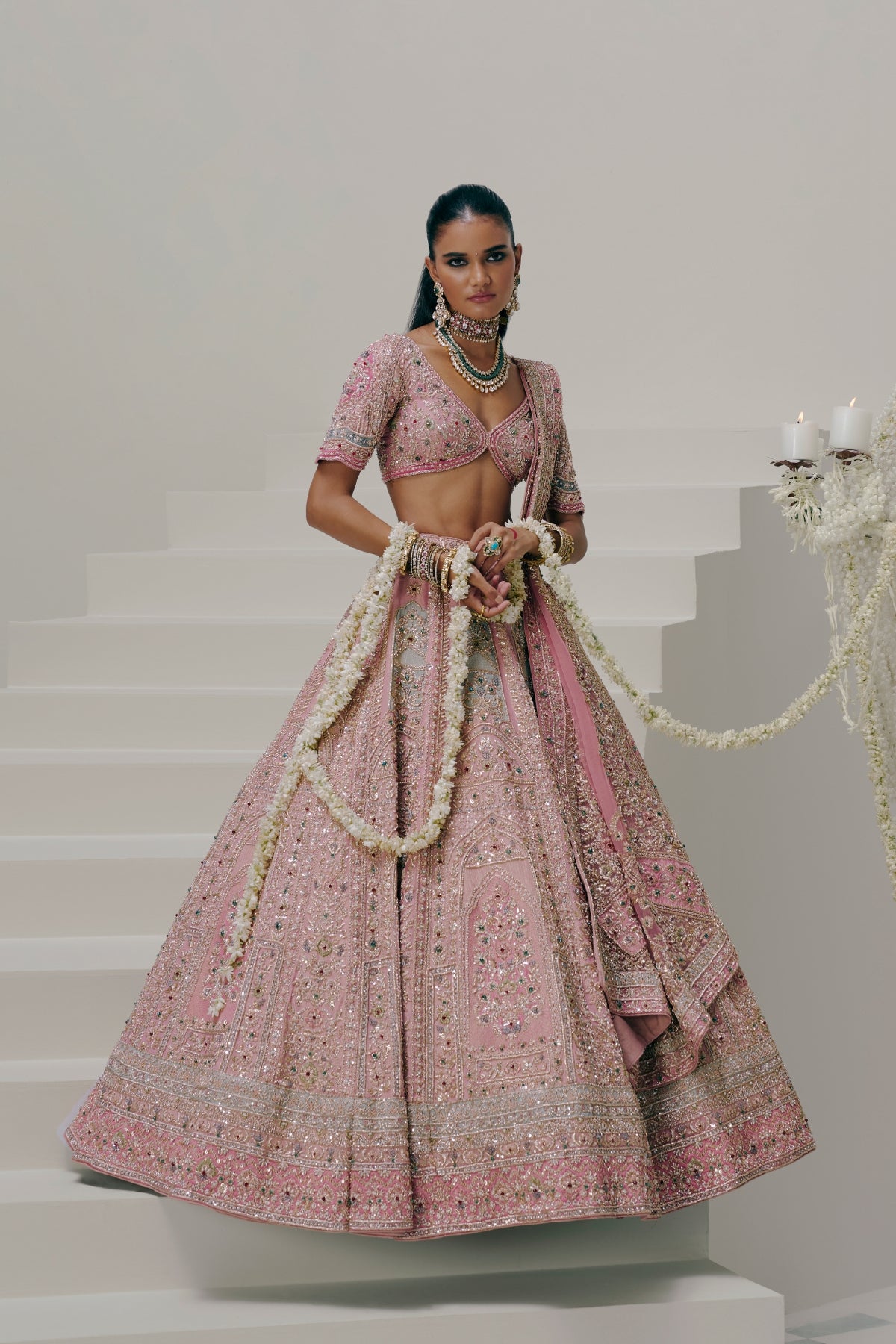 Light Pink Bridal Lehenga