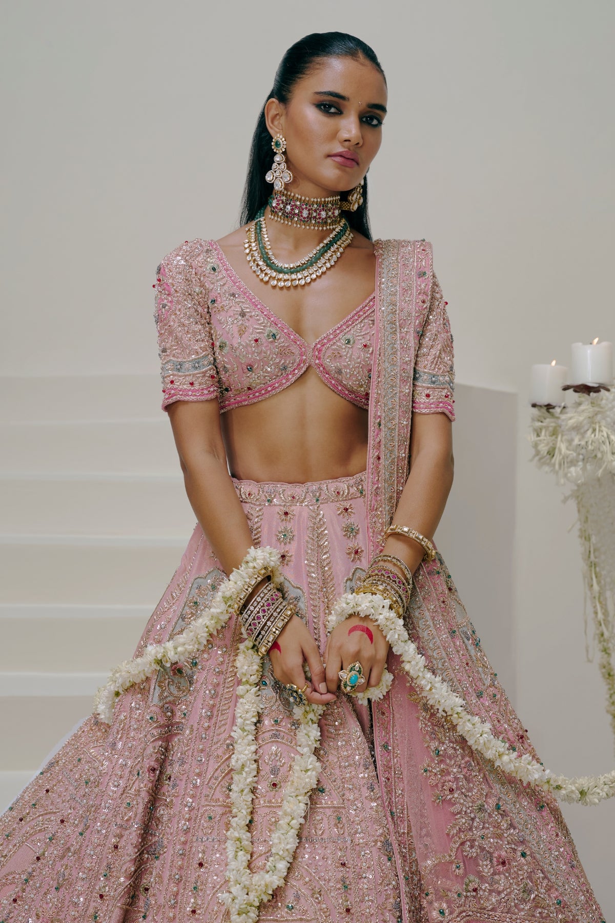 Light Pink Bridal Lehenga