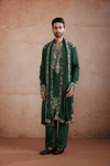 Emerald Green Raw Silk Kurta Set