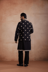 Black Silk Kurta Set