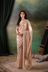 Champagne Georgette Saree