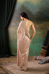 Champagne Georgette Saree