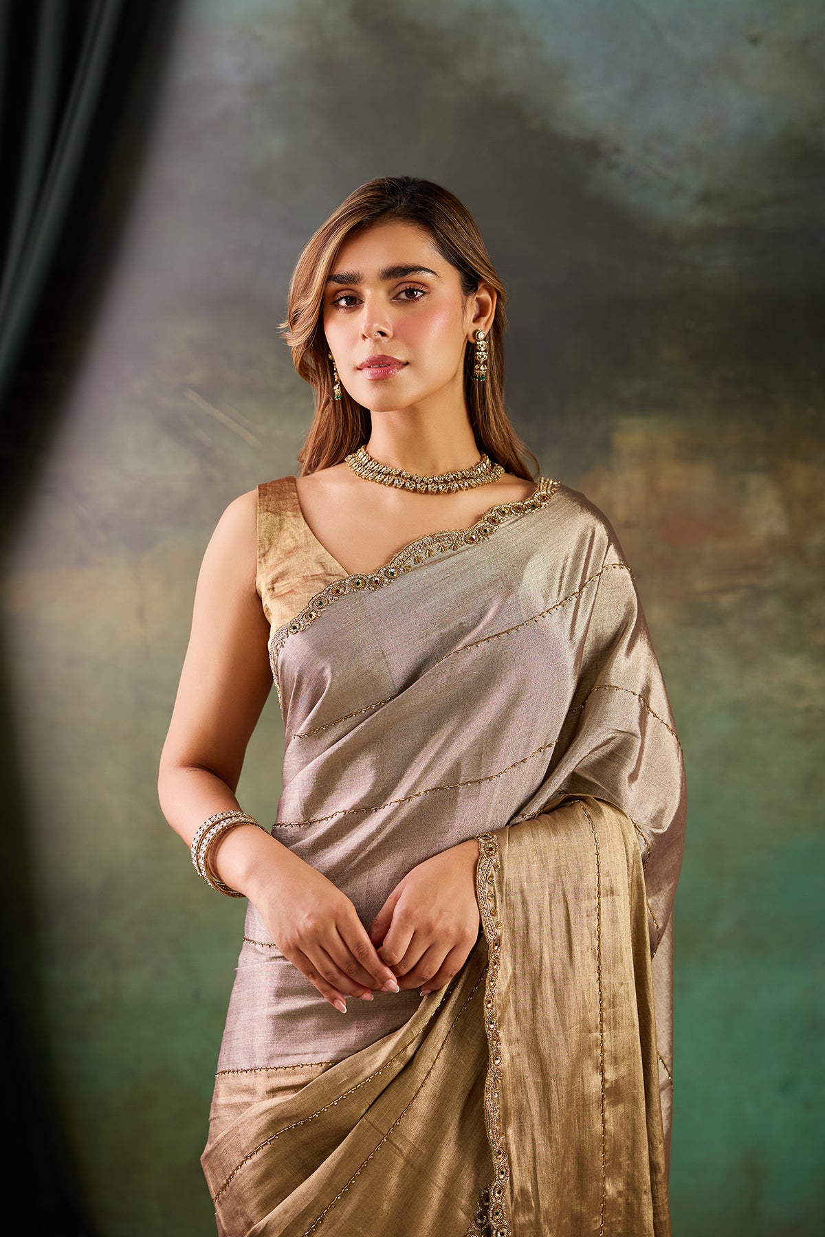 Golden Tissue Silk Saree