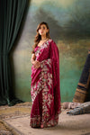 Wine Silk Saree