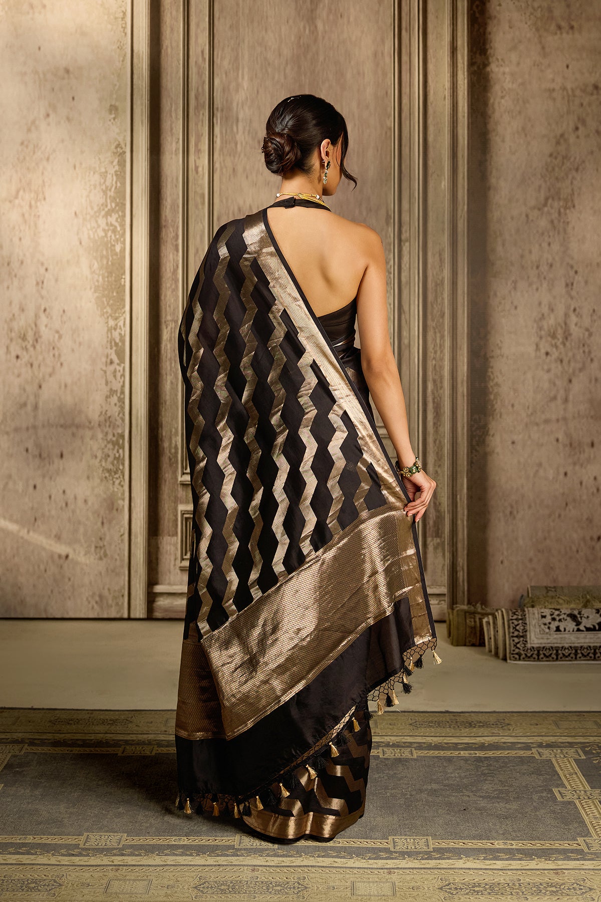 Black Silk Saree