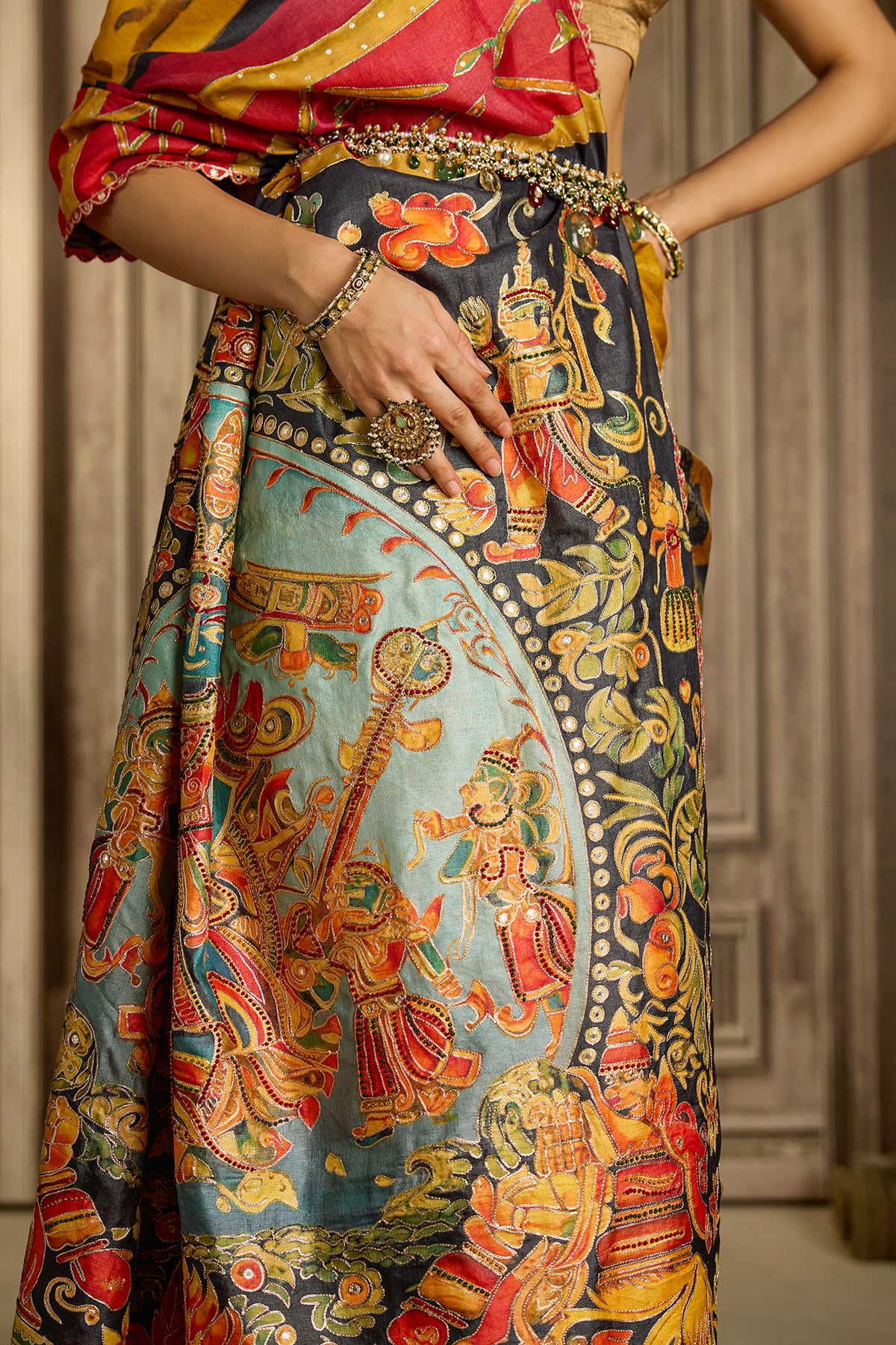 Multi Tissue Silk Saree