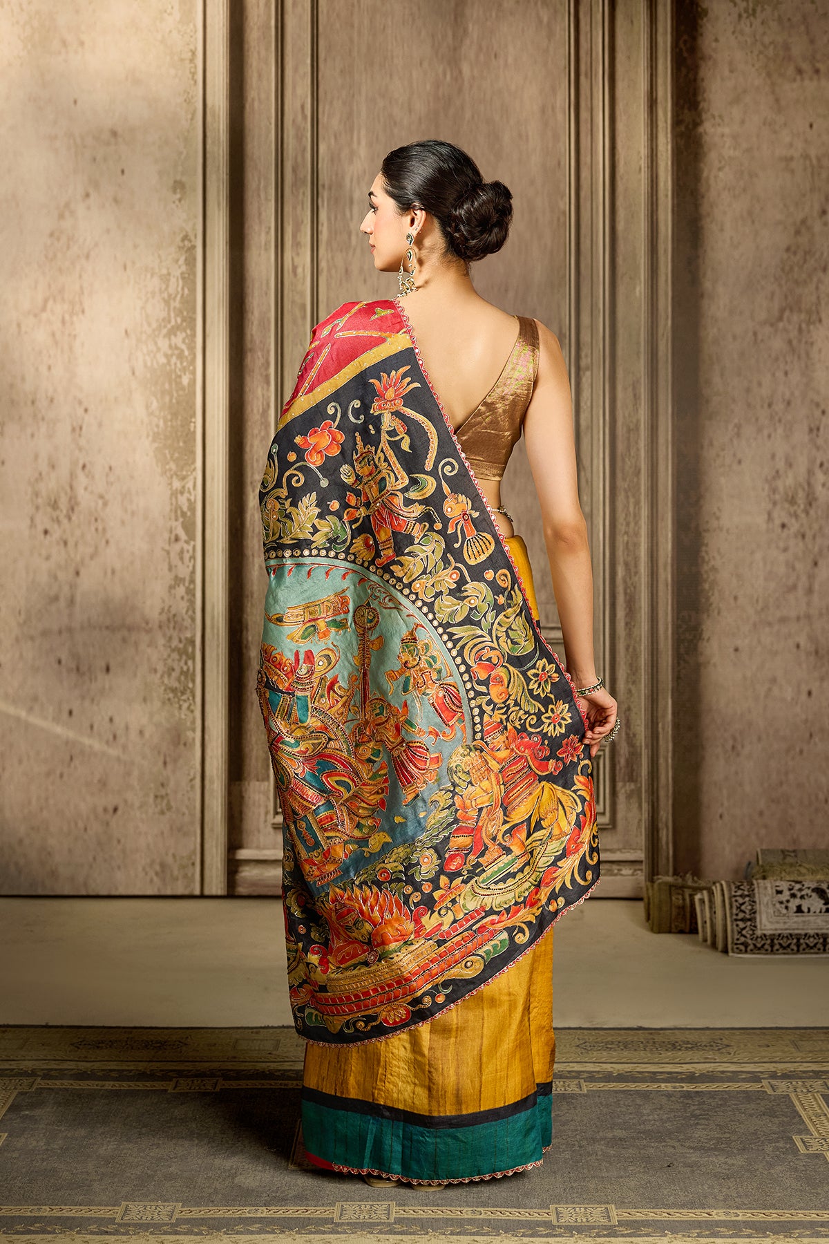 Multi Tissue Silk Saree