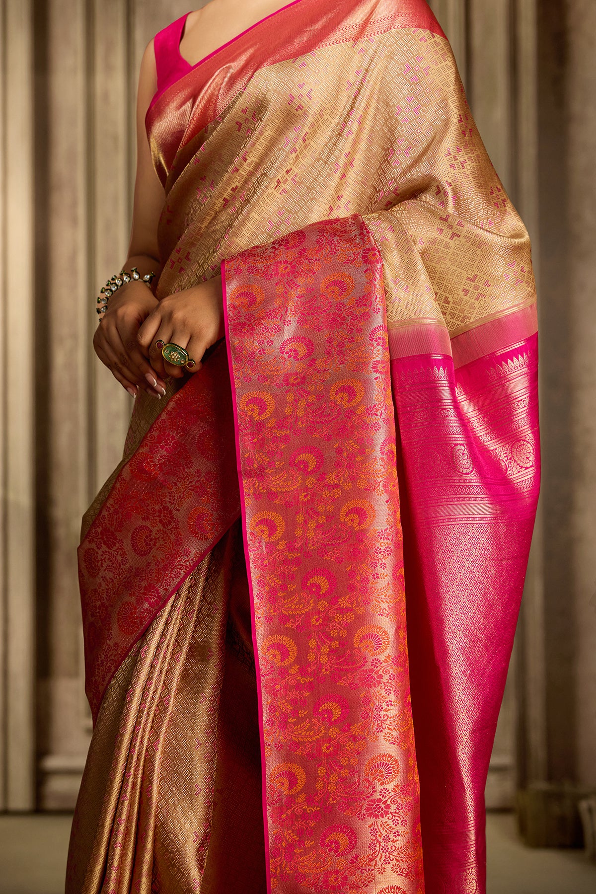 Rani-Chiku Kanjivarum Silk