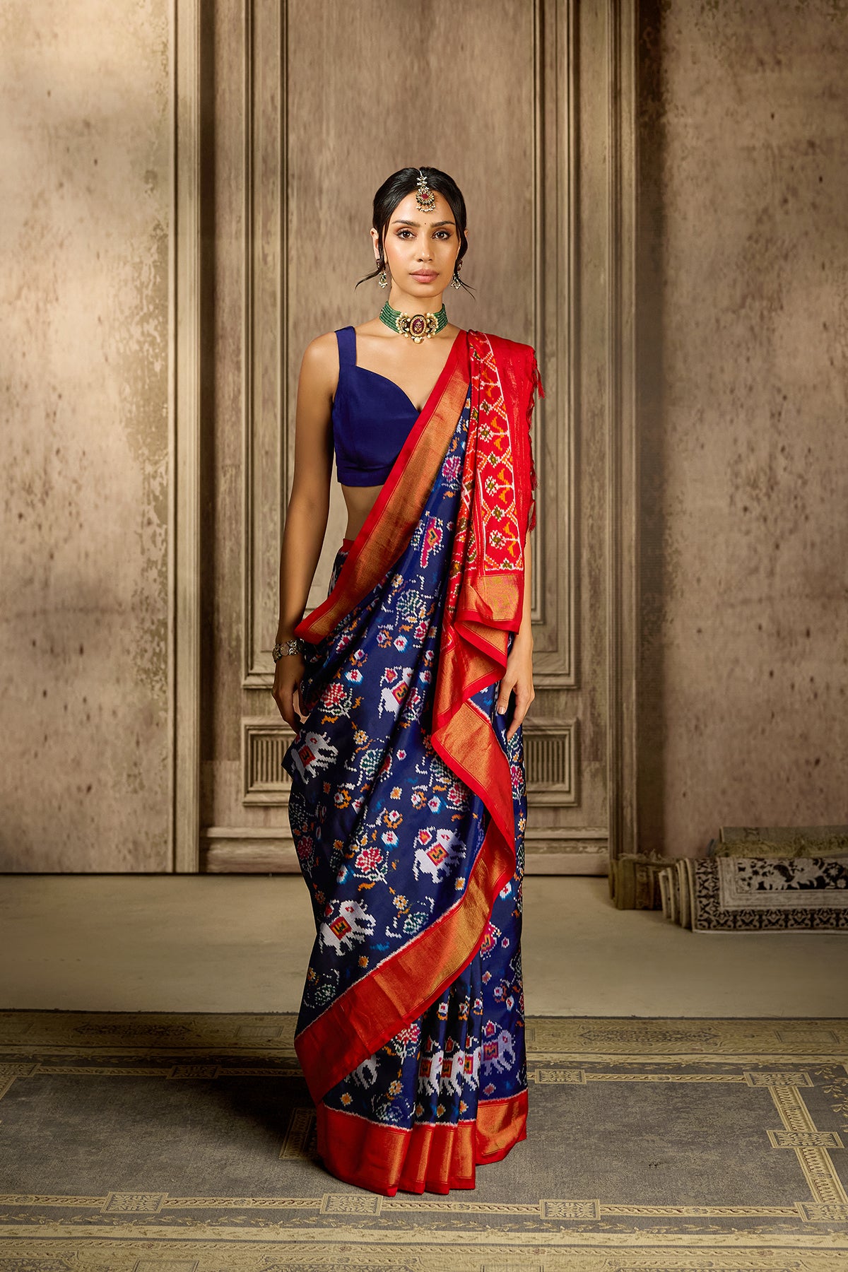 Blue Handloom Silk Saree