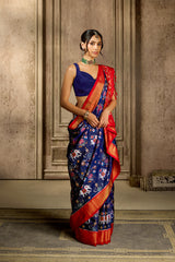 Blue Handloom Silk Saree