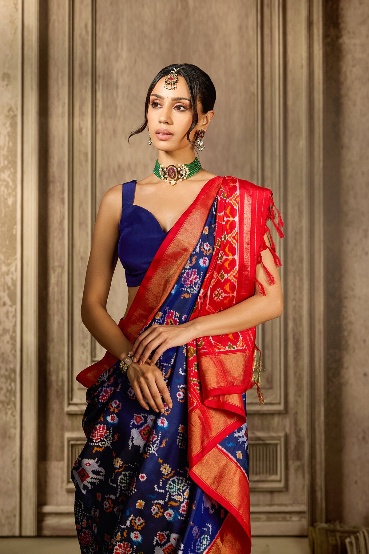 Blue Handloom Silk Saree