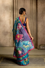 Multi Tussar Silk Saree