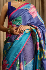 Multi Tussar Silk Saree