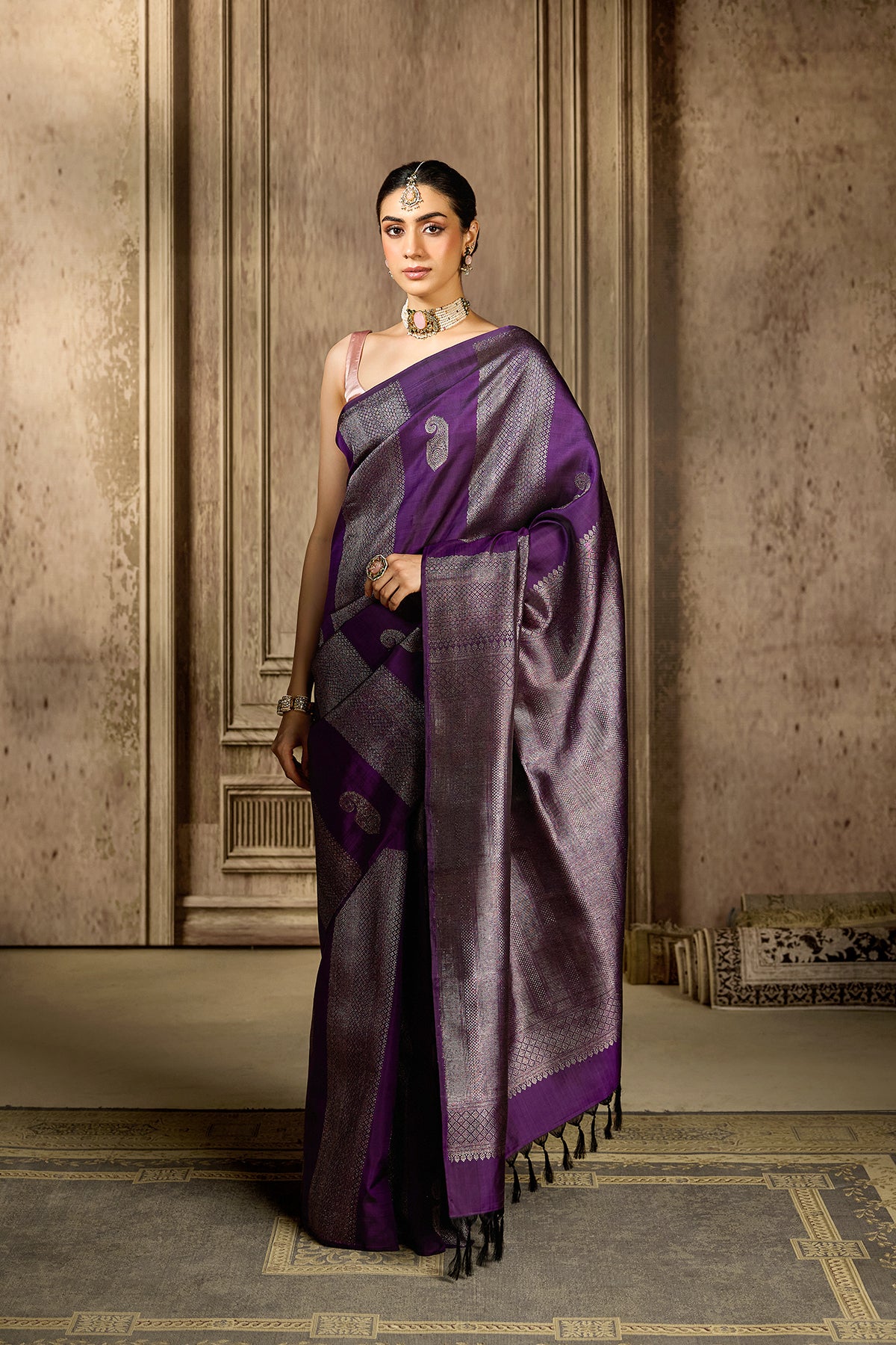Purple Silk Handloom