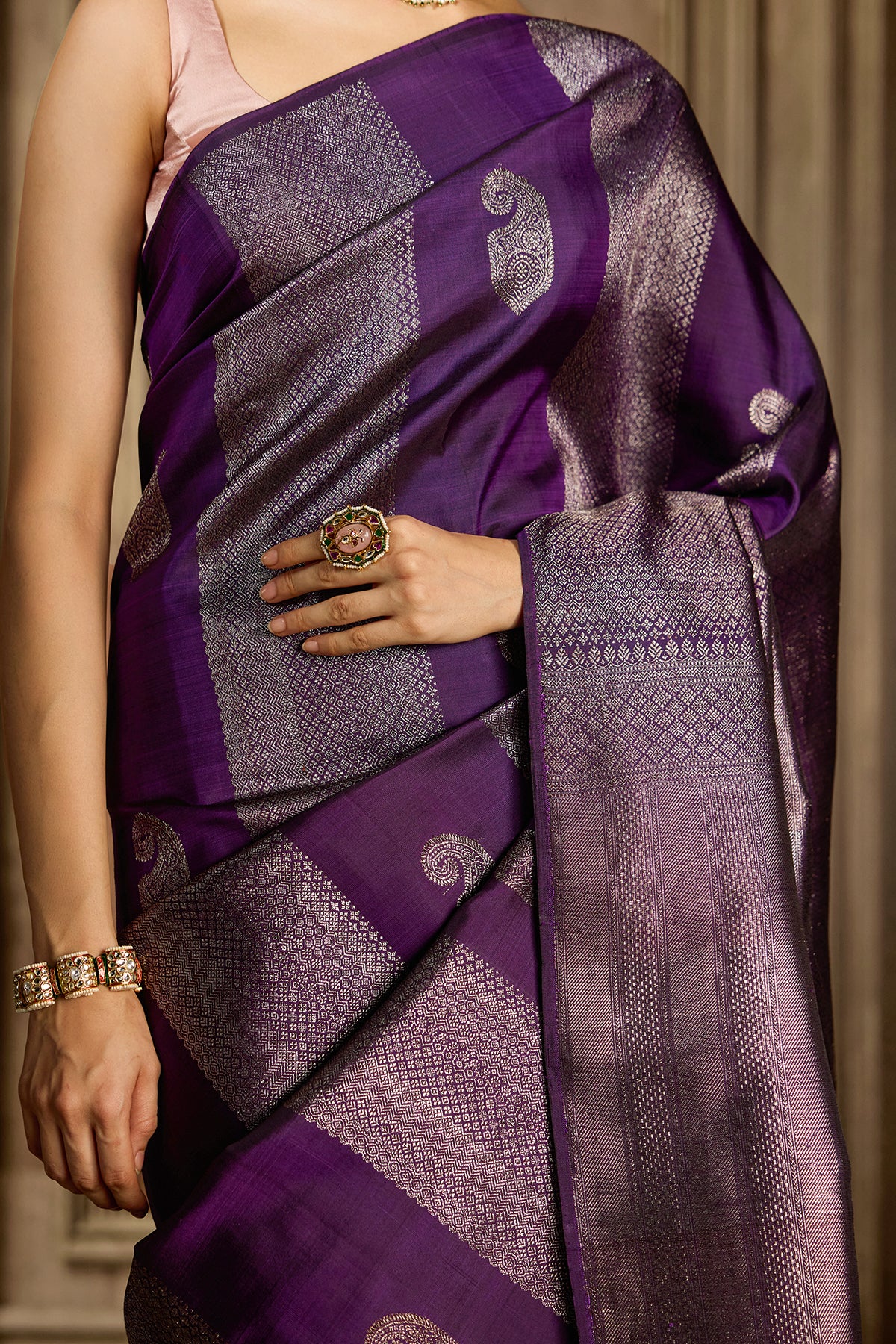 Purple Silk Handloom