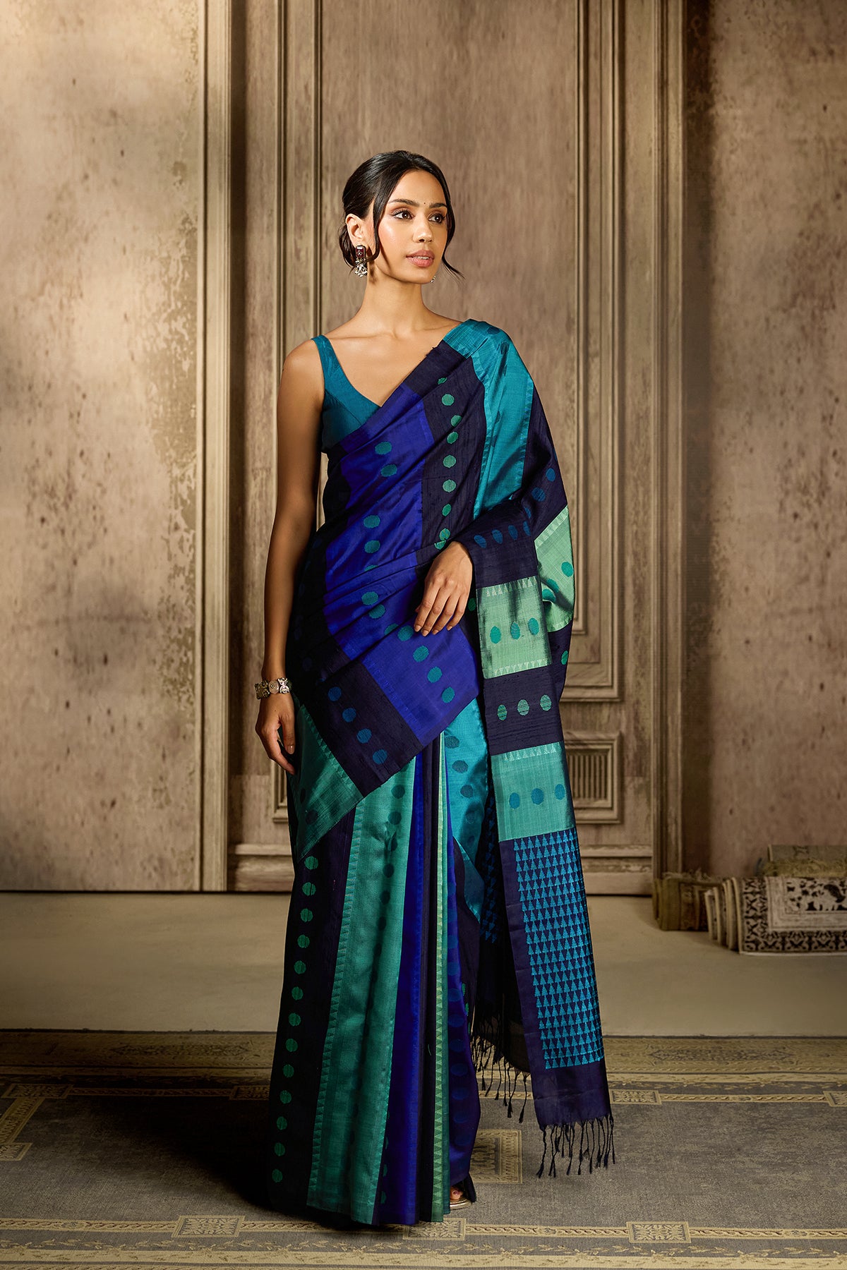 Blue Raw Silk Saree