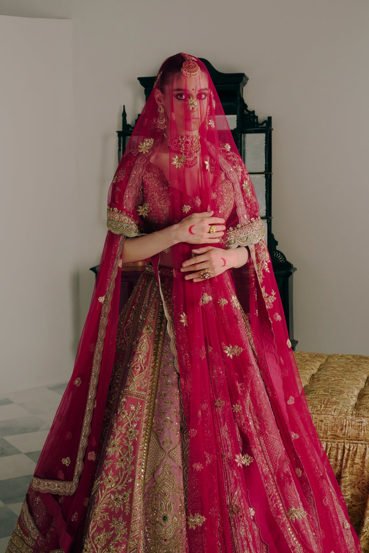 Rose and Fuchsia Bridal Lehenga