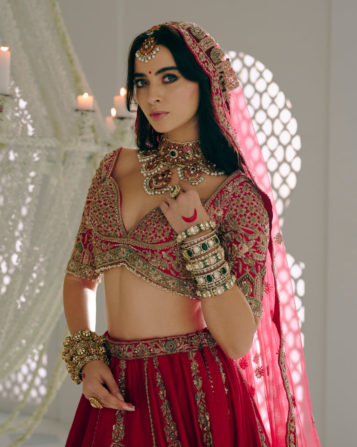Red Silk Lehenga