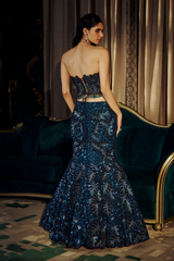 Deep Sea Fish-Cut Lehenga .-459