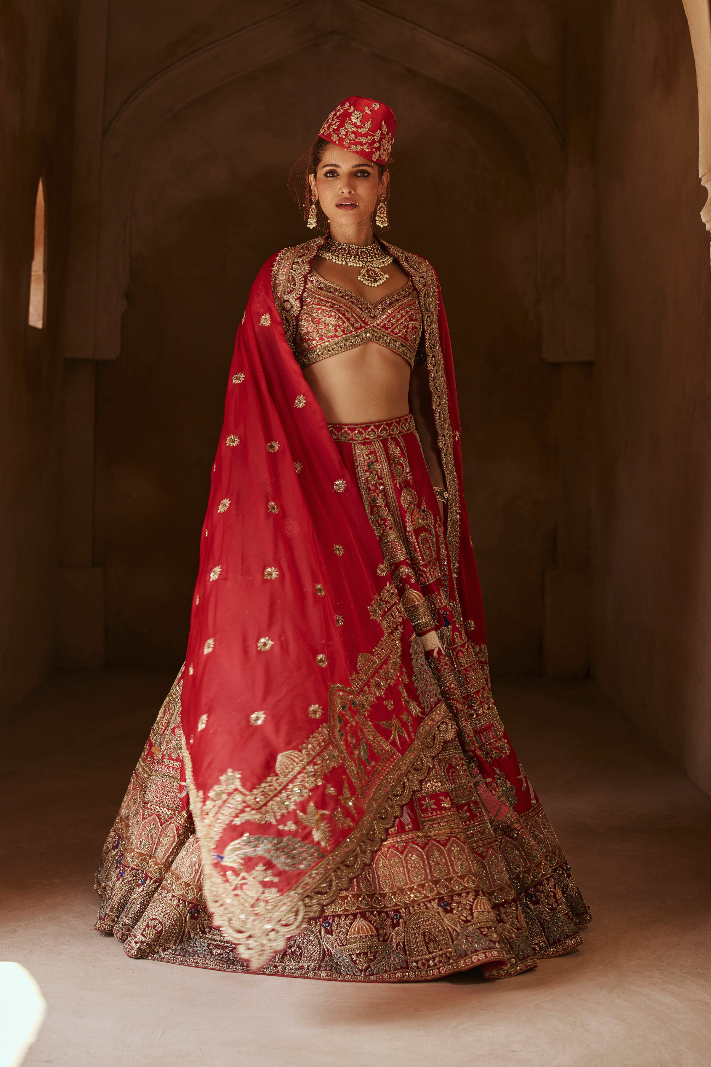 Zardozi Resham Lehenga - SHB630