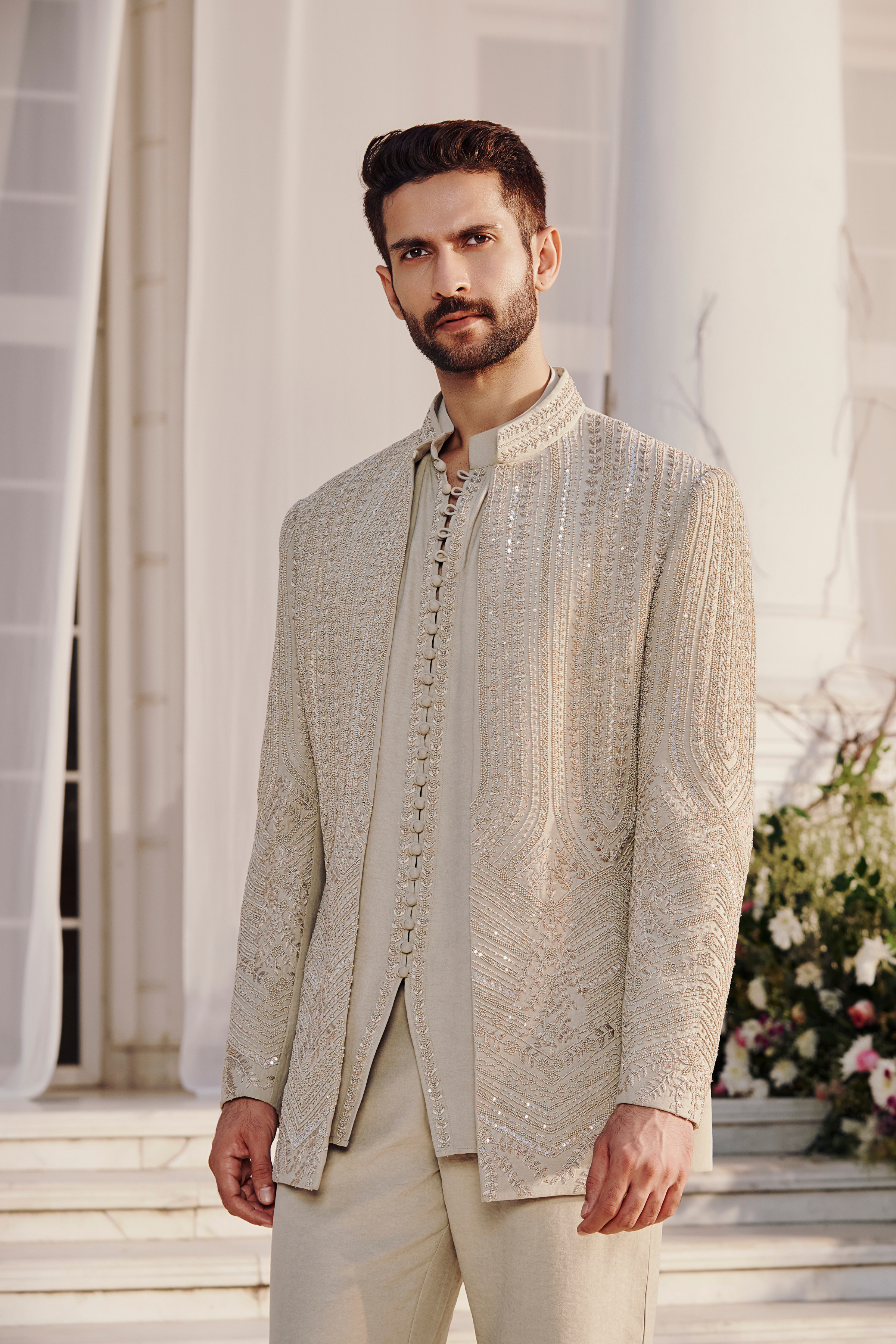 Ivory Sherwani 1619