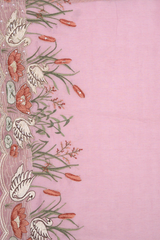 Blush Pink Tissue Silk Saree
