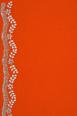 Orange Crape Saree
