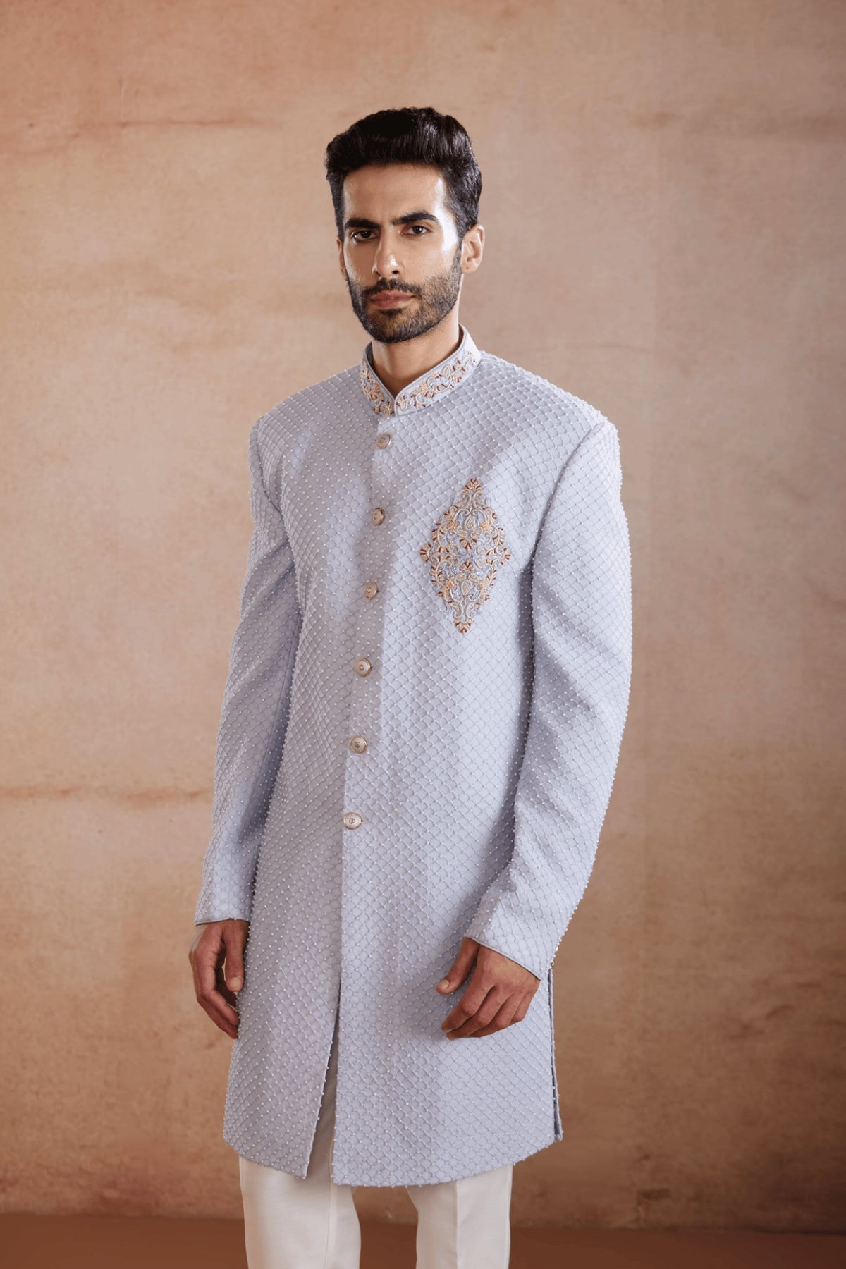 Sky Blue Georgette Indo-Western