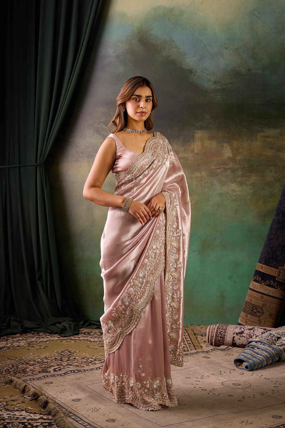 Mauve Tissue Saree