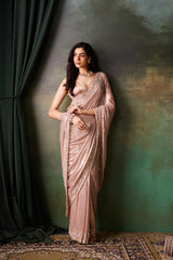 Champagne Georgette Saree