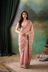 Blush Pink Tissue Silk Saree