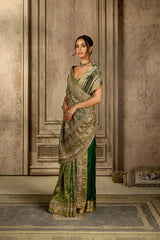 Green Kanjivarum Slik Saree
