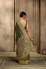 Green Kanjivarum Slik Saree