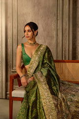 Green Kanjivarum Slik Saree