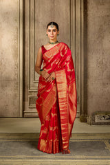 Red Handloom Silk Saree