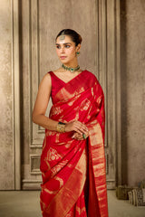 Red Handloom Silk Saree
