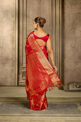 Red Handloom Silk Saree