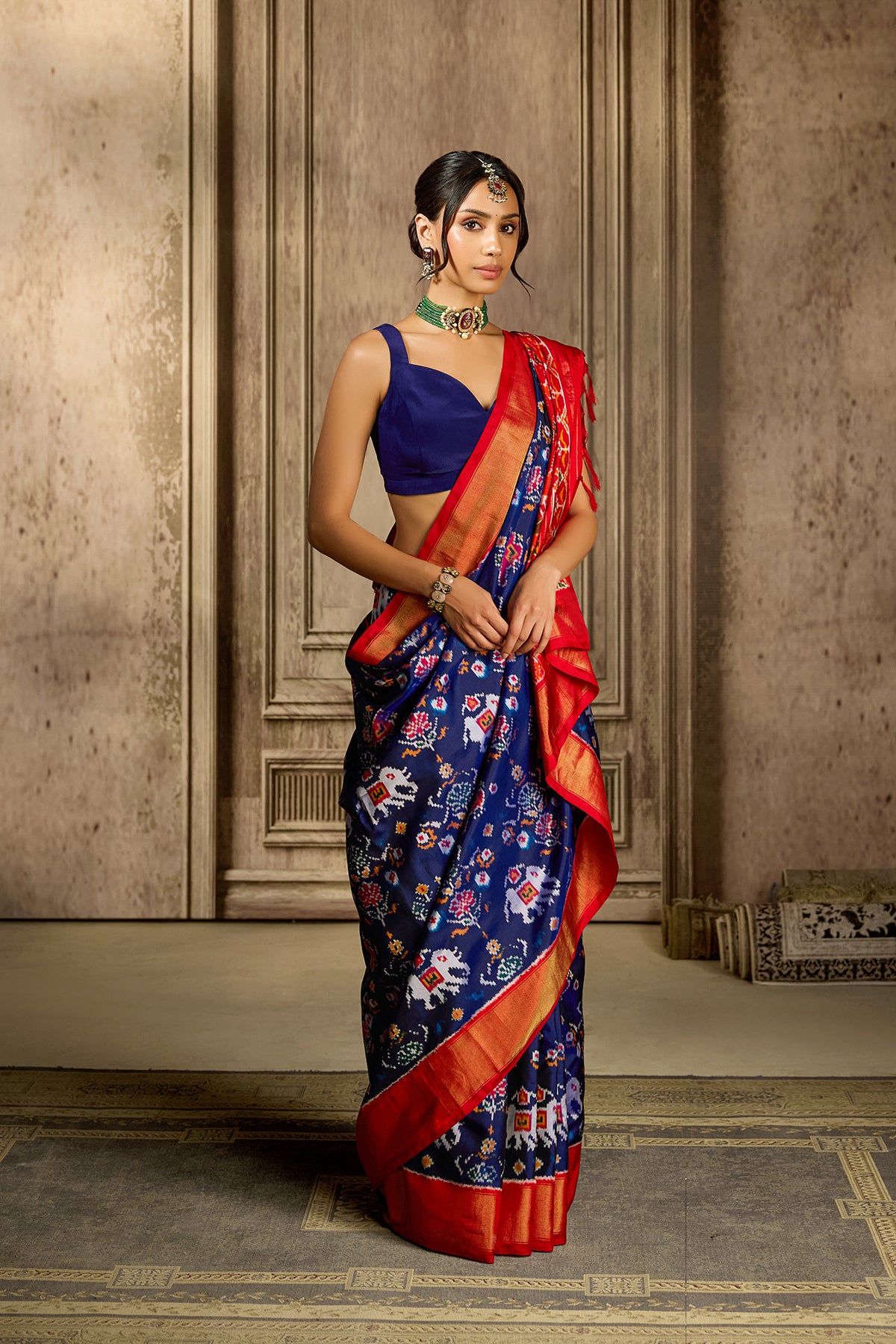 Blue Handloom Silk Saree