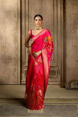 Pink Handloom Silk Saree