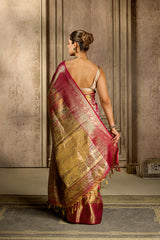 Magenta Kanjivarun Tissue Silk Saree
